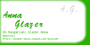 anna glazer business card